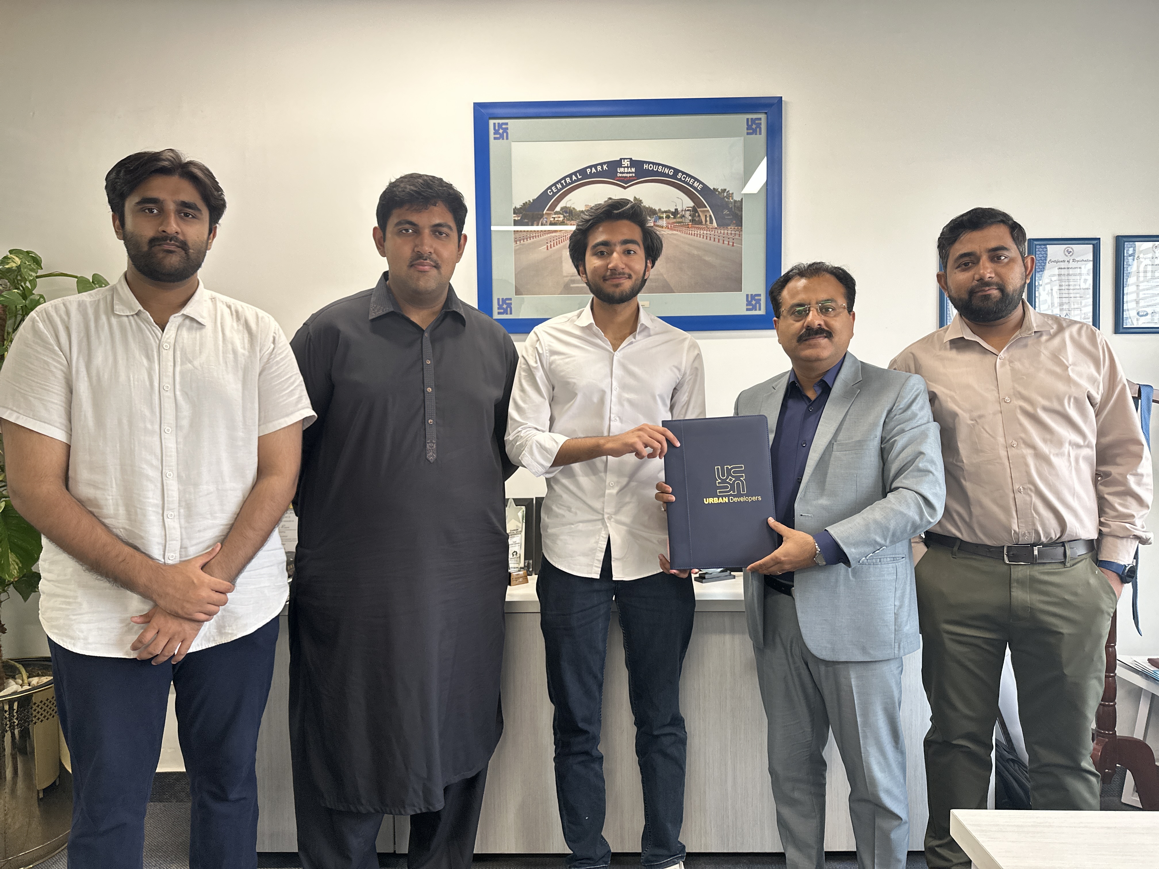 Umer Rawn and the Panora team with Urban Developers at Central Park Housing Scheme
